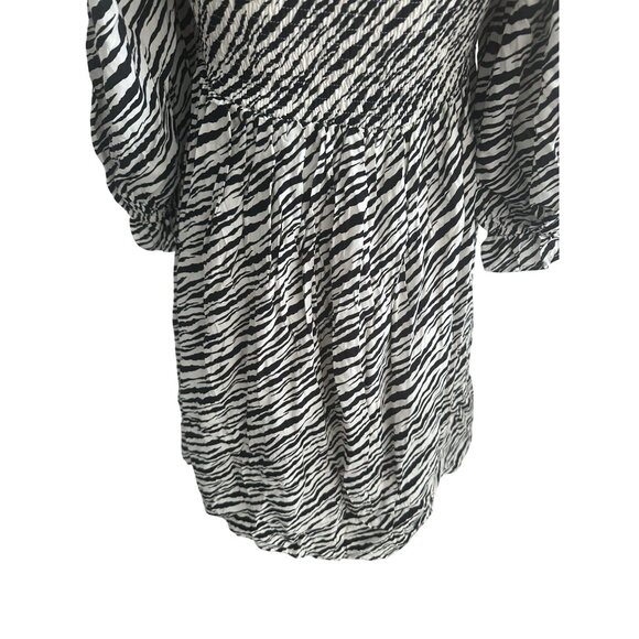 FAITHFULL THE BRAND Zebra Print Smocked Empire Waist Dress Size US 6 - Picture 8 of 9